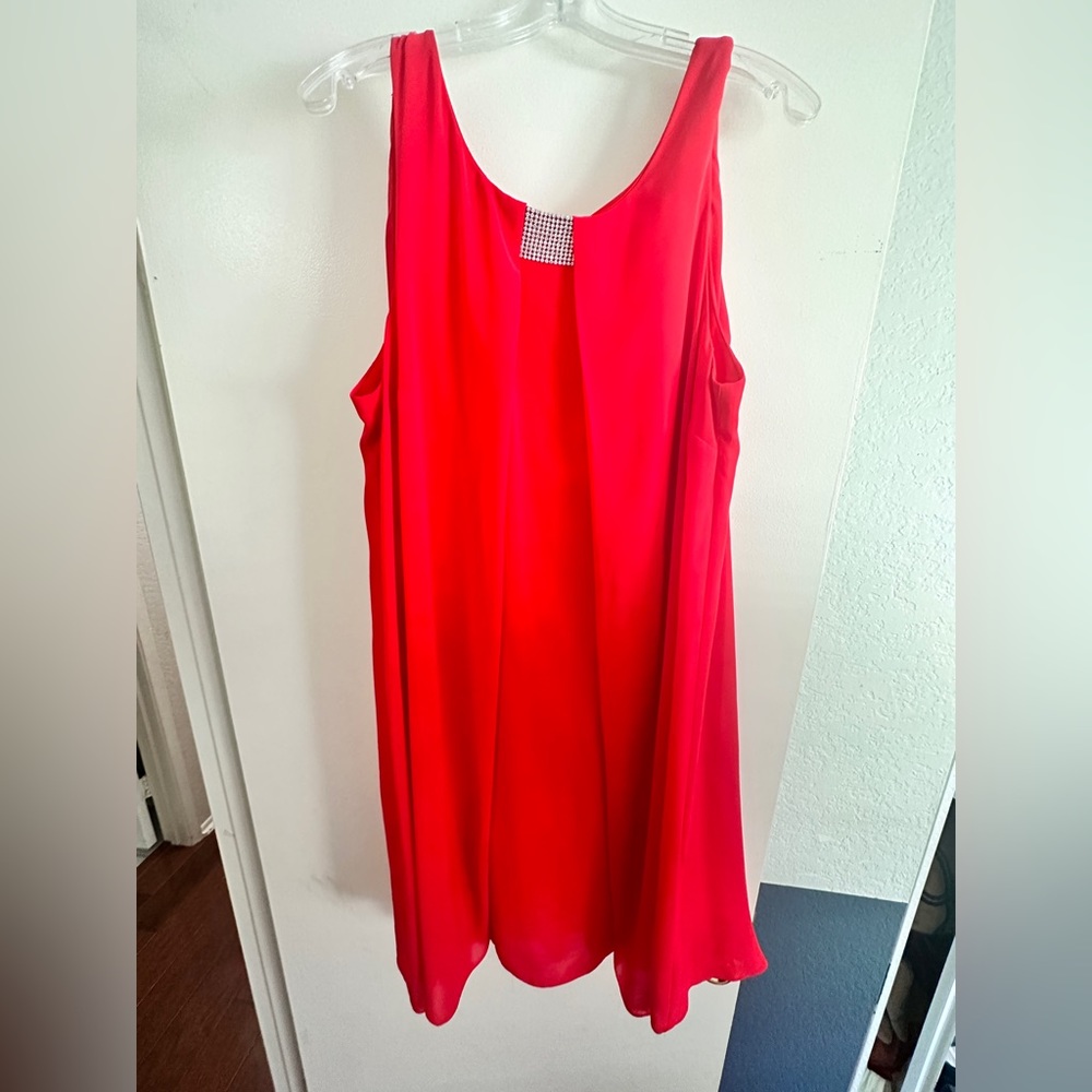 Red formal cocktail dress